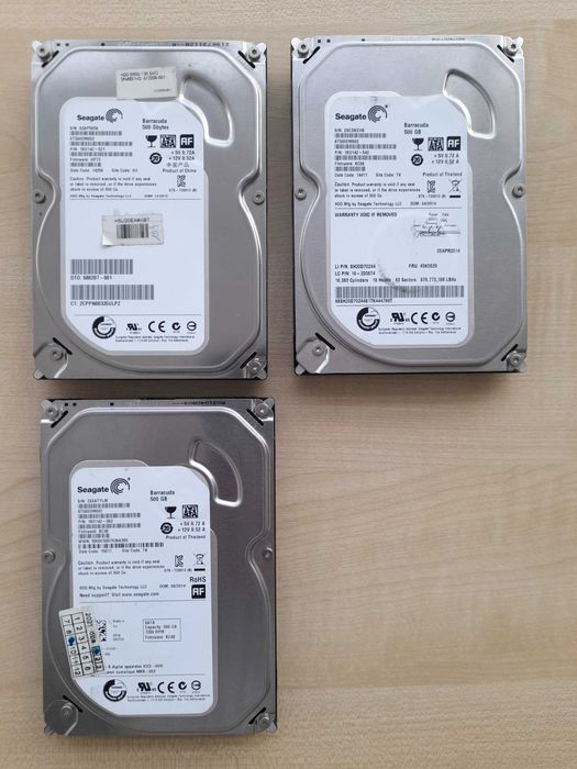 HDD Seagate Barracuda 500GB, 7200rpm, 16MB cache, SATA III, - 3,5 inch  PC DVR   40 lei