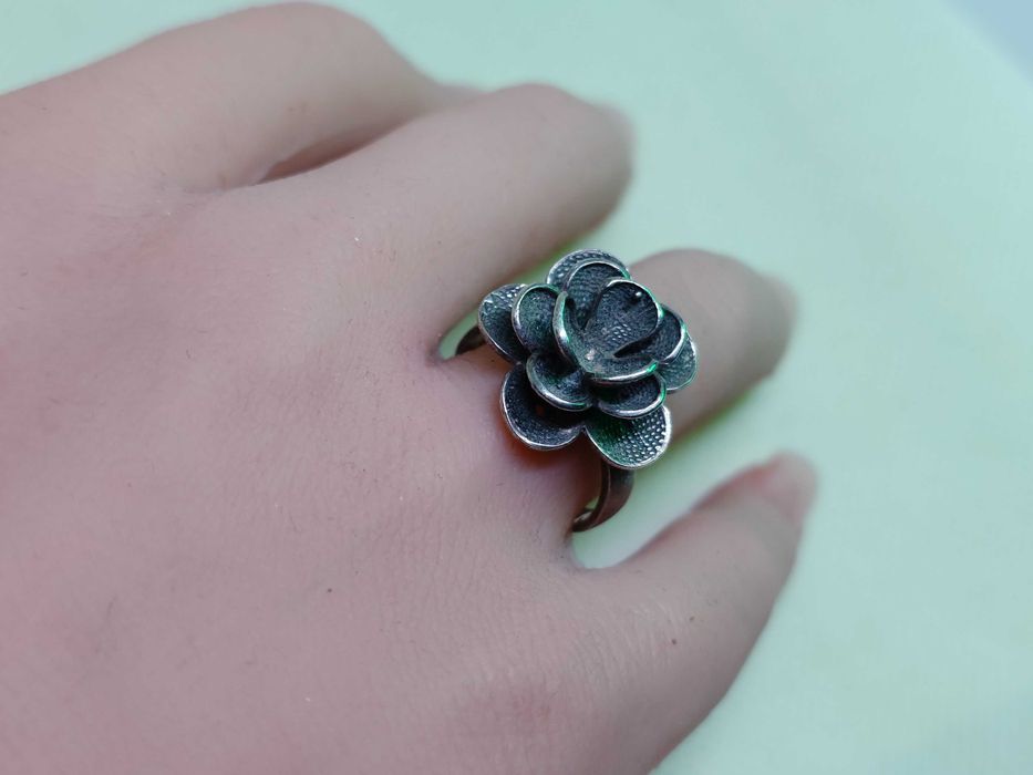 Set din argint cu filigran — inel mărimea 56 + cercei + pandant