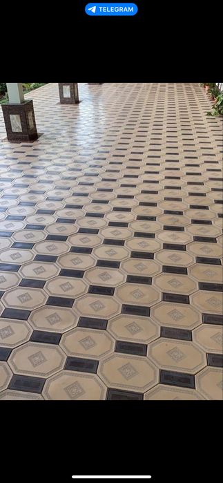 Укладка тротуарной плитки, брусчатки, бордюр