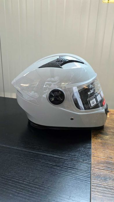 Casca Moto/Scuter/ATV, Viziera Dubla, Esarfa detasabila, Gri