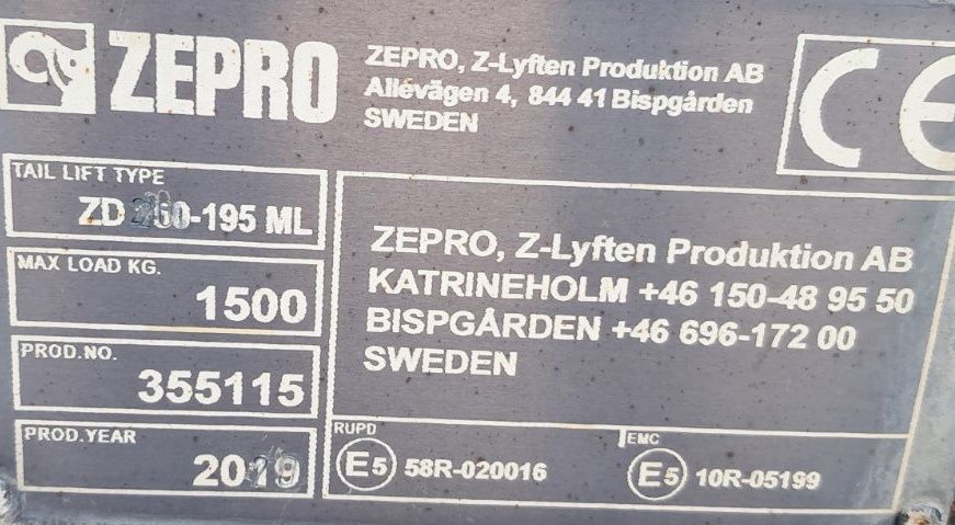 Хидравличен падащ борд ZEPRO ZD 200