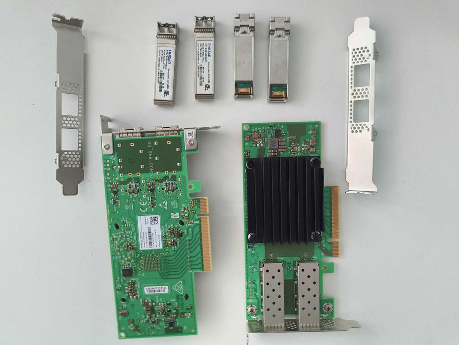 Kit retea 25Gb (2 placi Mellanox Connect-X 5, 4 transceivere Finisar)