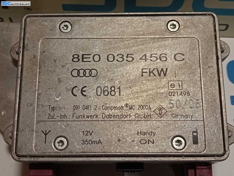 Unitate Modul Amplificator Antena Audi A8 D3 2004 - 2010 Cod 8E0035456C [M6278]