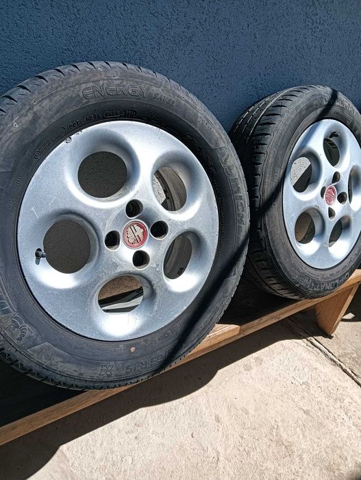 Set Jante aliaj 6J x 15H2 - 49,5 Original Italy, Roți R 15 complete