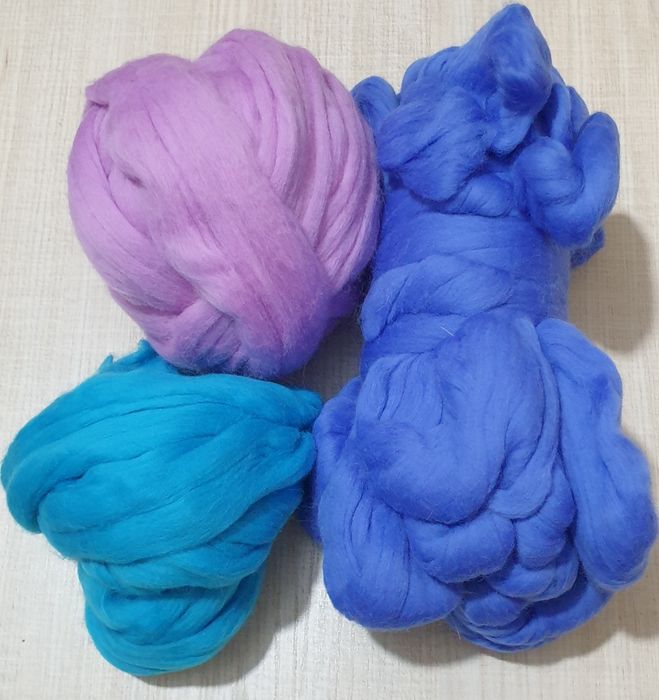 Шерсть для валяния ручного мокрым способом и сухим.