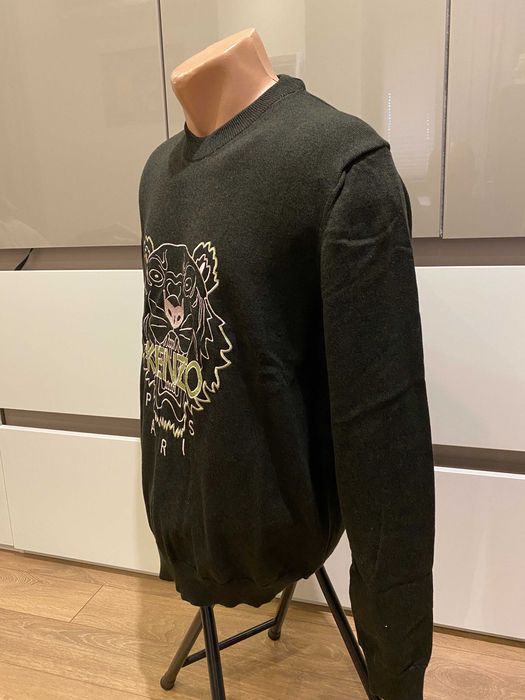 ОРИГИНАЛЕН KENZO, пуловер с бродиран тигър, FC55PU6993XA, размер: L