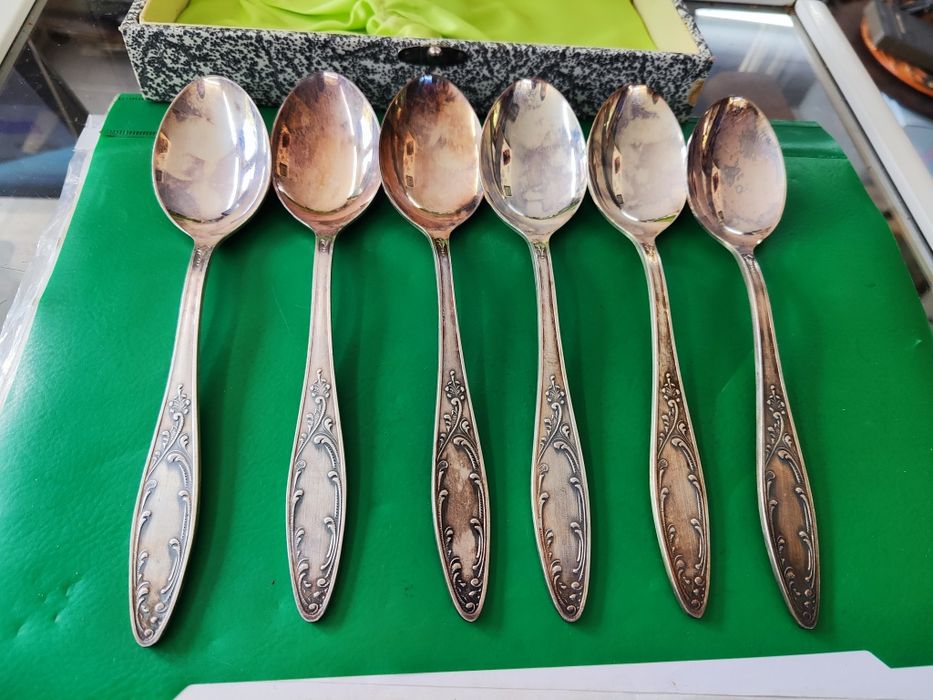 Руски посребрени лъжици прибори за хранене