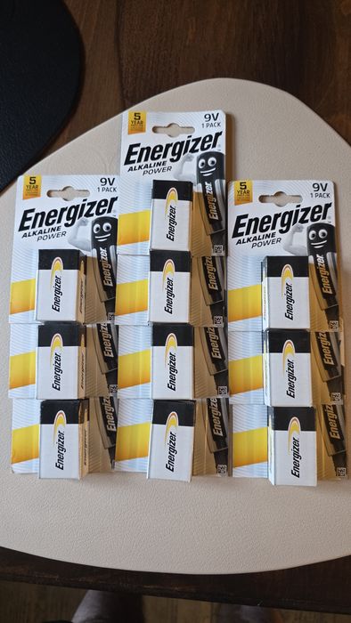 Baterii Energizer 9V Alkaline – Set 5 bucăți sau  10 bucăți – Noi
