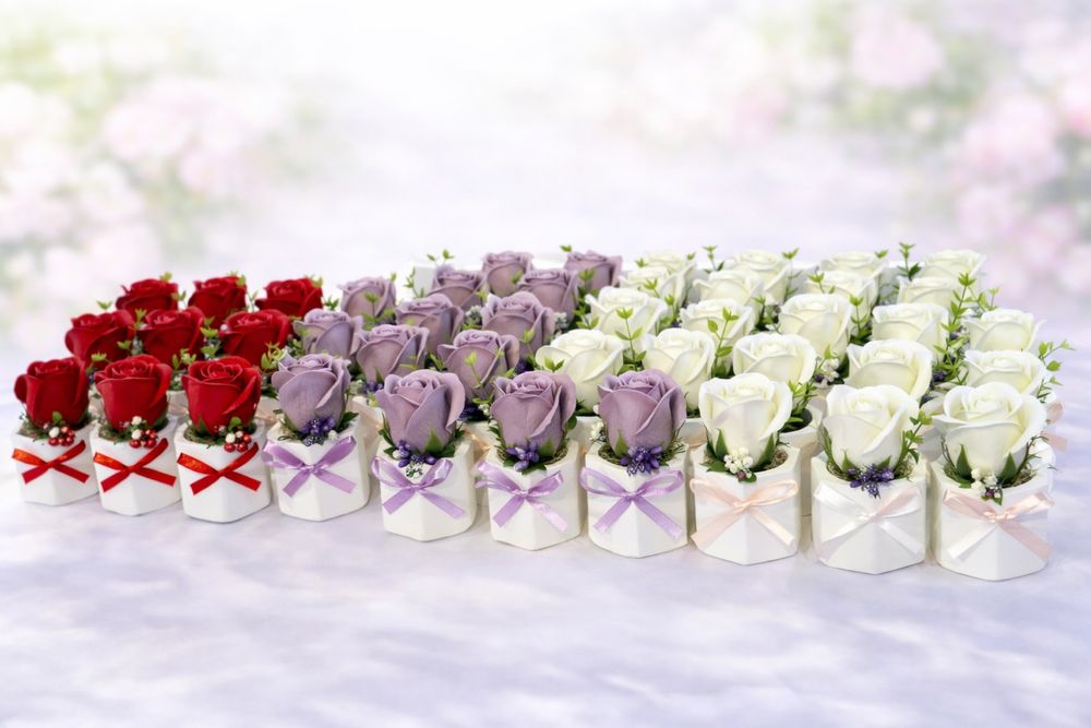 Мини кашпа с роза