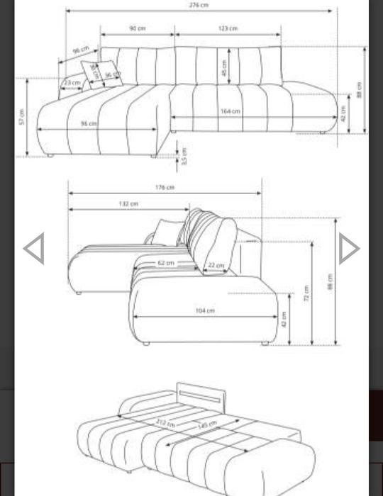 Ътлов Диван Букле в цвят Екрю