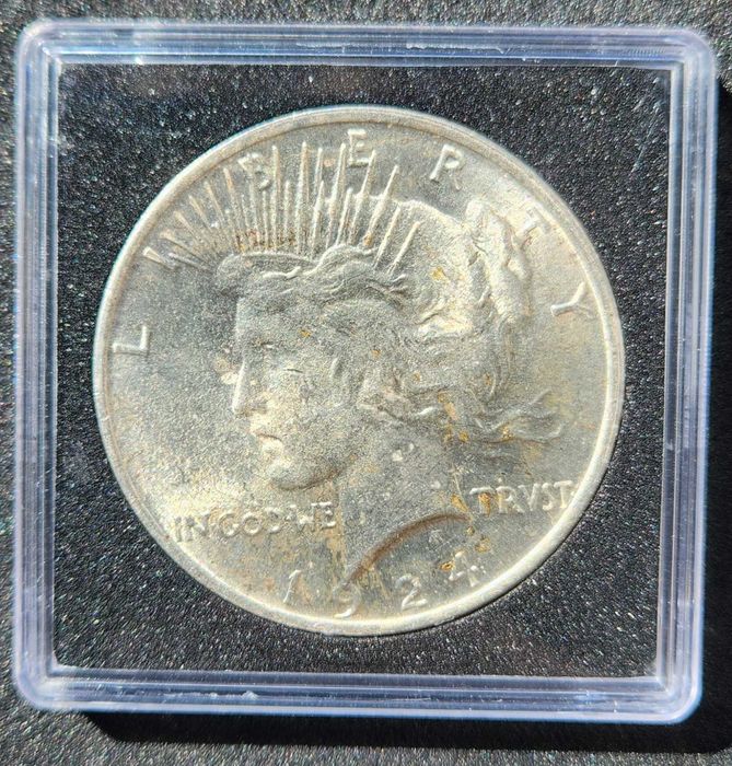 Monedă Argint 1 Dolar 1924 Peace Dollar USA - Patină Naturală