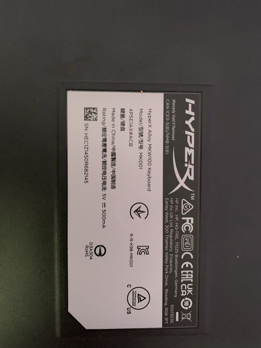 Игровая клавиатура Hyperx MKW100