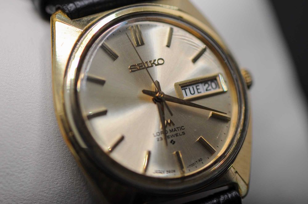 Мъжки японски автоматичен часовник - Seiko Lord Matic - 5606 - 7000