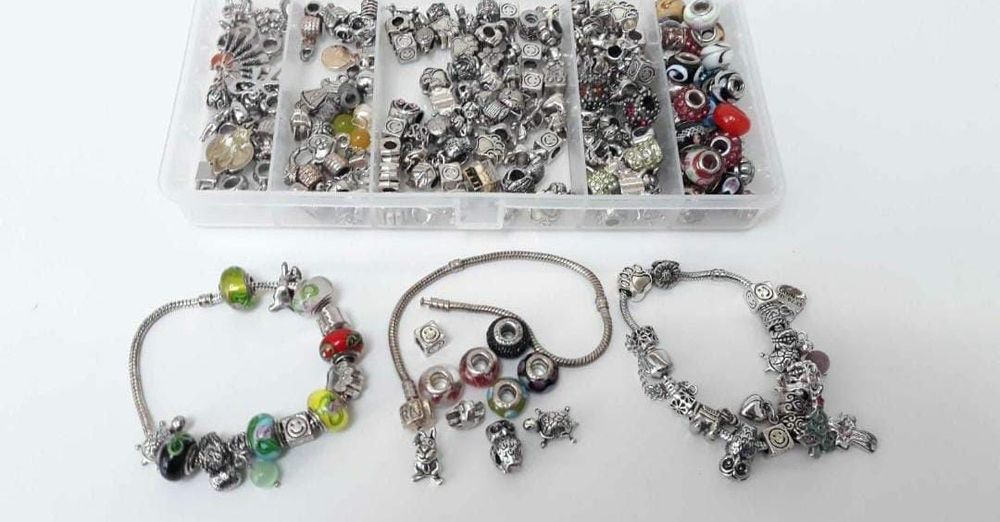 Charmuri bratara,trei bratari,diverse modele,placate cu argint,copii