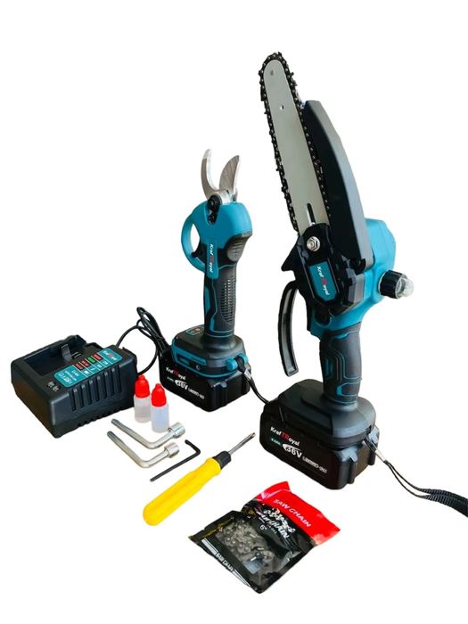 Чисто нова 2вl Акумулаторна Безчеткова Лозарска Ножица и Резачка 36V