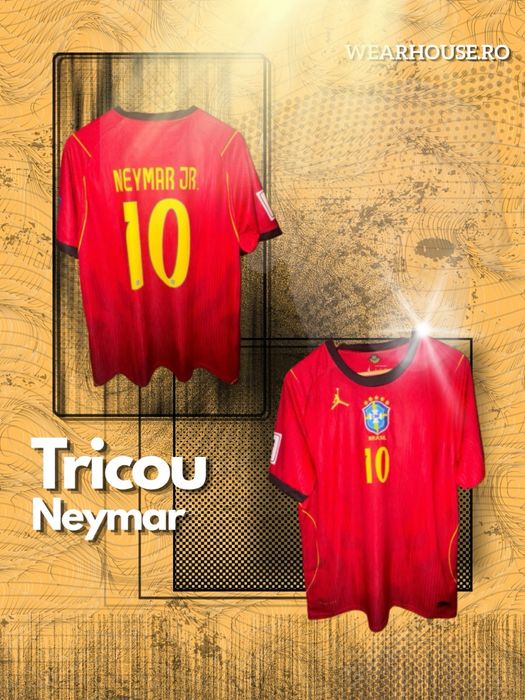 Tricou Jordan WorldCup 2026 - Neymar JR (Brazilia) kitul rosu, nou nout