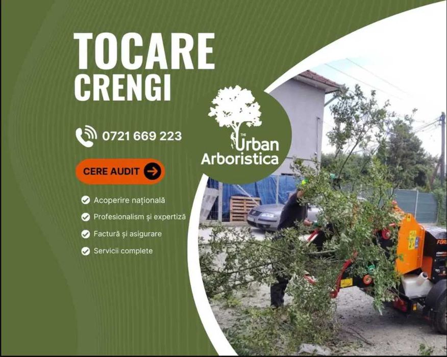 Servicii tocare crengi București – Tocator de inchiriat București