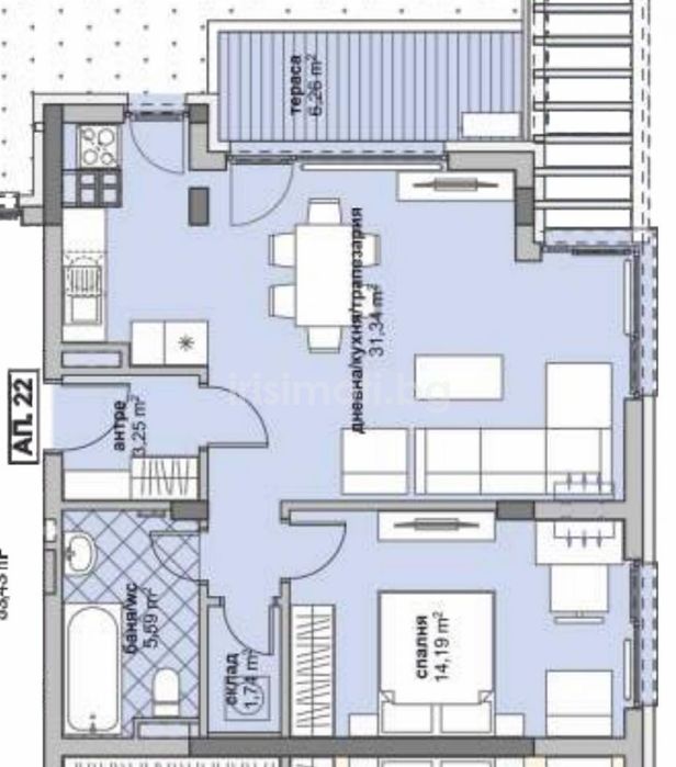 Продава се Двустаен апартамент в София, Люлин 6 - 88 кв.м за 1594 €/кв.м - Снимка #4