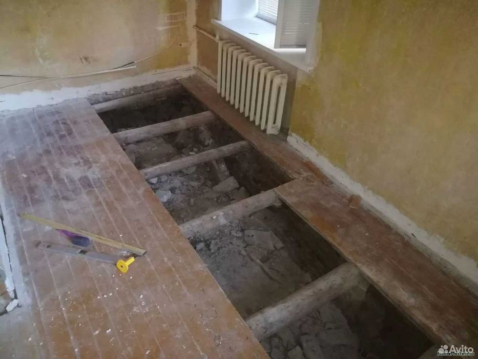 Установка плинтусов настил паркета ламината деревянных полов шлифовка