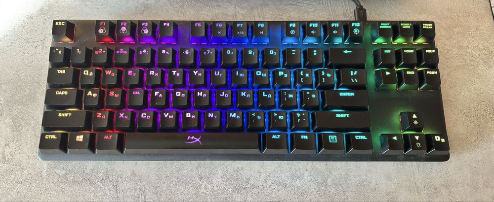Клавиатура HyperX Alloy Origins Core, Red свечи, черный