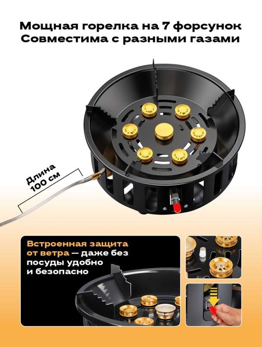 Складная туристическая газовая плита