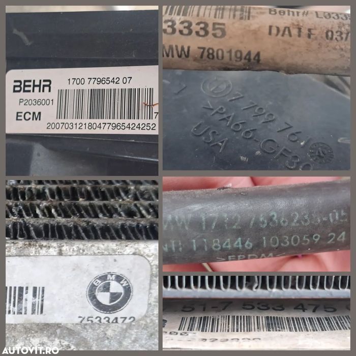 Bmw X6 E71 3.0d 3.5d Set complet radiatoare , Electroventilator GMW