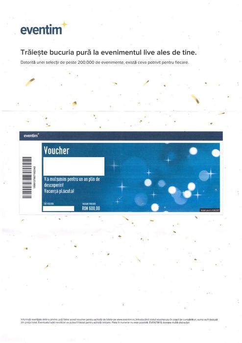 Vand  2 x voucher  EVENTIM