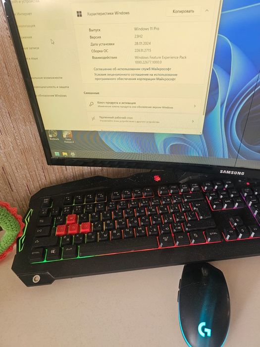 Компьютер системный блок монитор клавиатура мышь коврик комплект принт