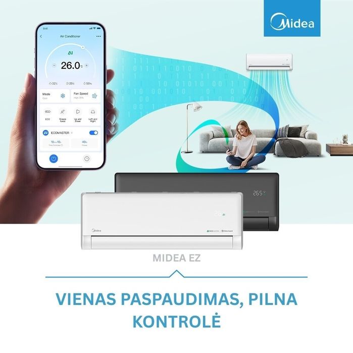 Кондиционер Midea Naomi PRO 12 000 BTU / INVERTER / NEW MODEL 2026 !!!