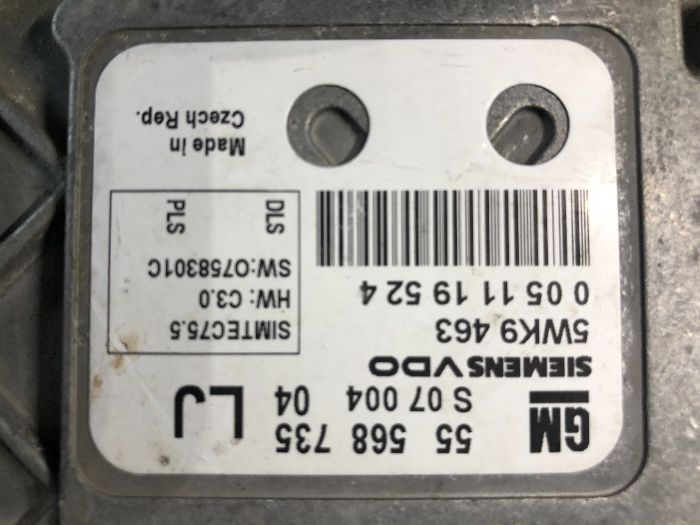 ECU Calculator motor Opel Zafira 1.6 55568735 LJ Z16XER SIMTEC 75.5 +