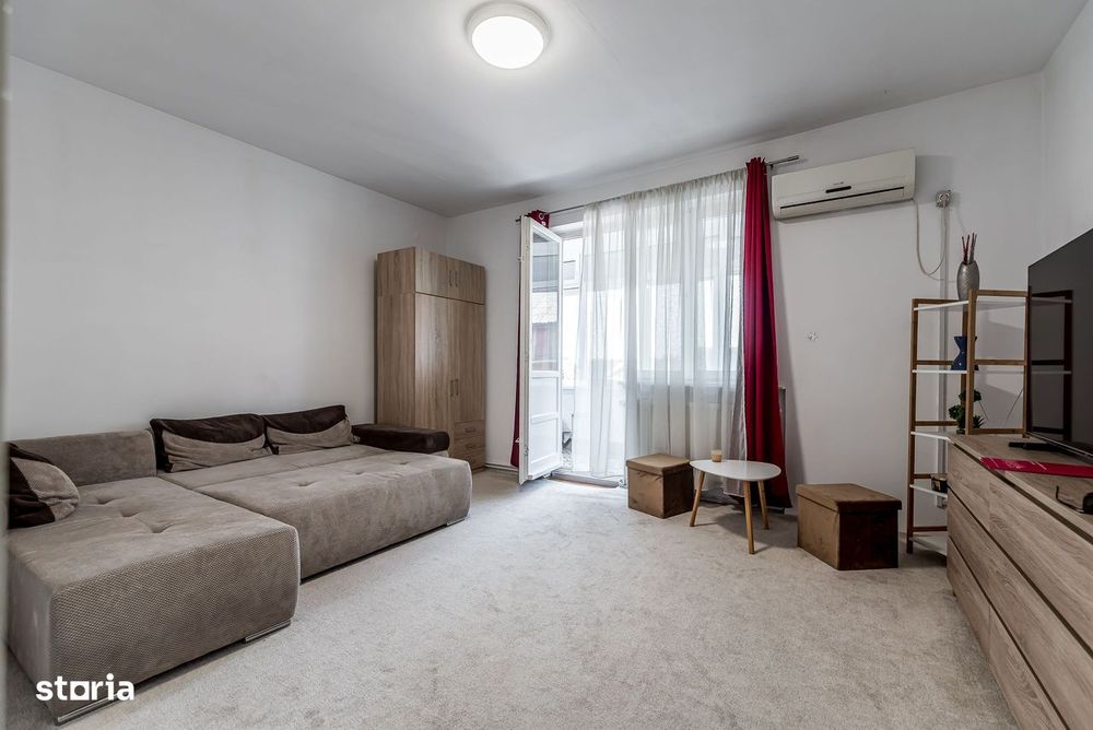 Apartament cu 1 cameră, balcon închis și boxă pe str. Carol Davila