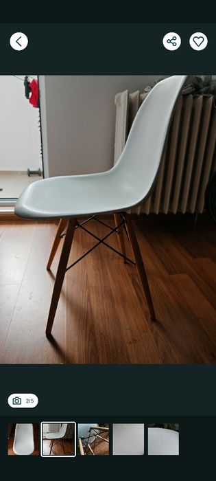 Vând scaun alb Jysk