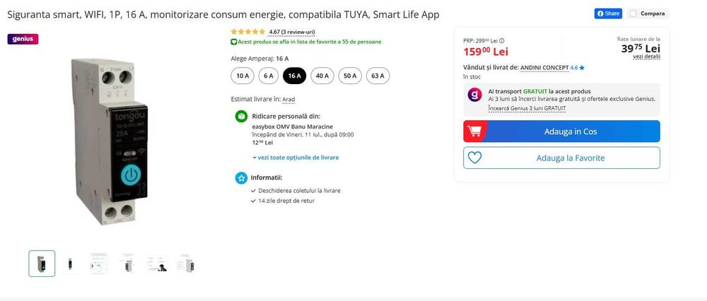 Sigurante Smart WiFi 16A 25A 32A 50A 63A 230V & 400V
