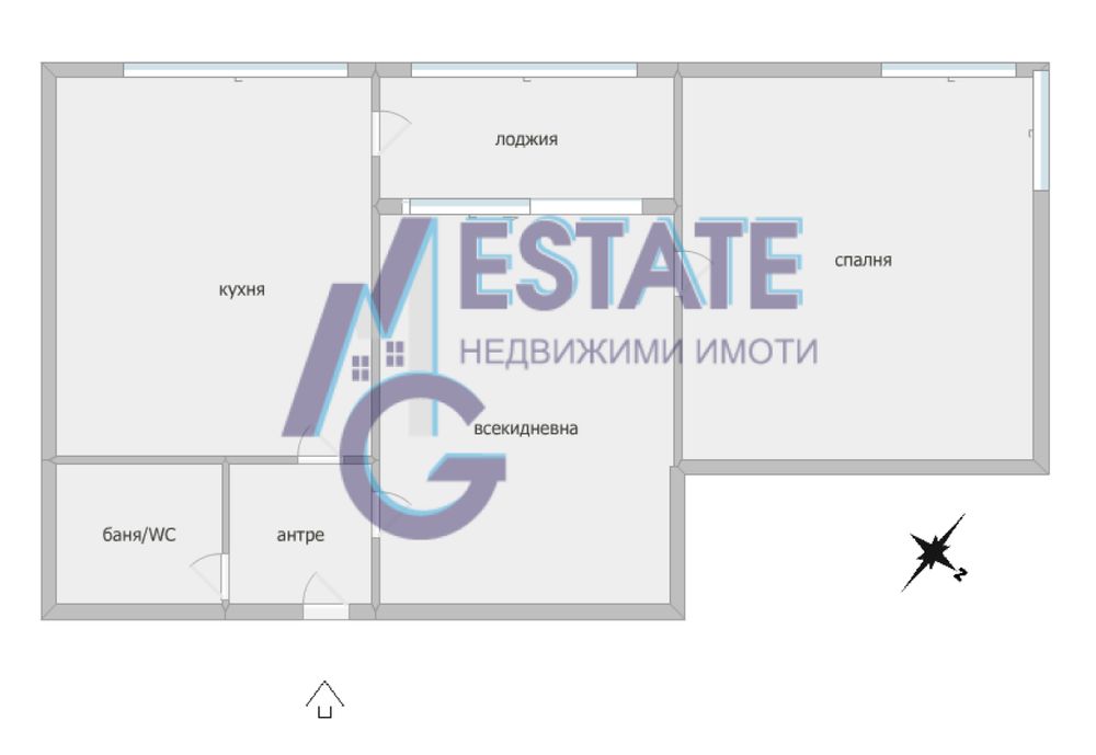 Двустаен апартамент с отделна кухня маза в жк.Лазур, гр.Бургас