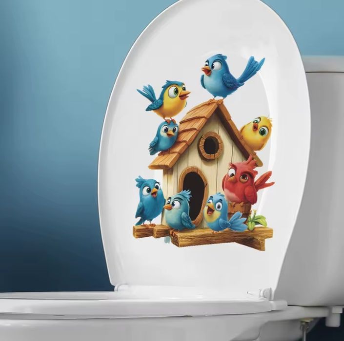 Стикер "Cartoon bird house"