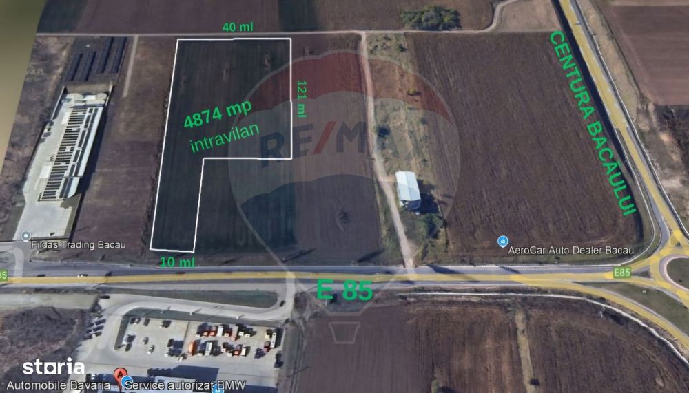 Teren intravilan,  4.874mp,  DN E 85, com. Nicolae Bălcescu, Bacău