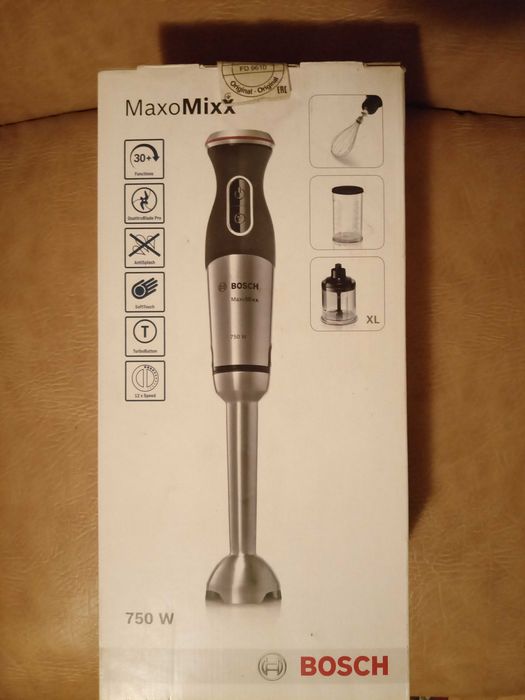 Mixer / blender vertical Bosch MaxoMixx, nefolosit, 12 viteze + Turbo, inox