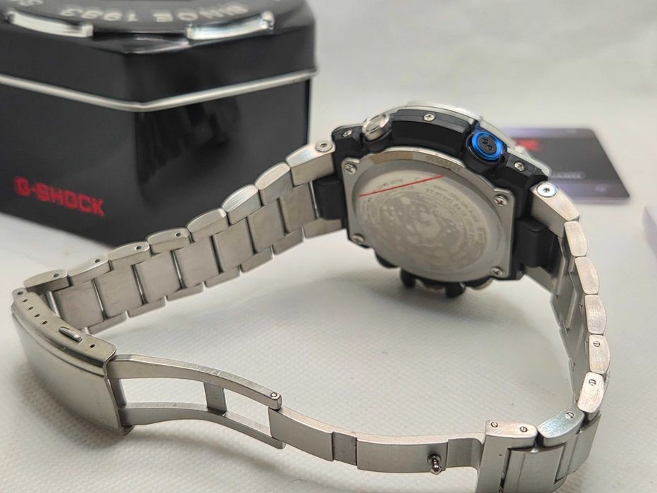 Ceas Sport Barbati Casio g shock GST B100d full metal , SILVER- BLUE Nou.Garantie 2ani