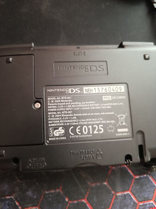 Consola Nintendo DS NTR-001 cu 9 jocuri originale cablu usb și husa