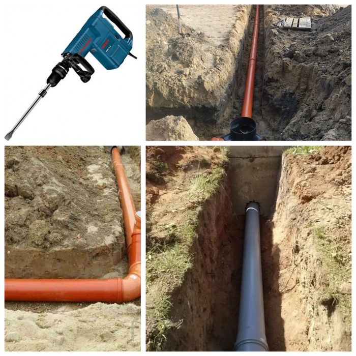 Копать Траншеи яма для канализация и водопровод