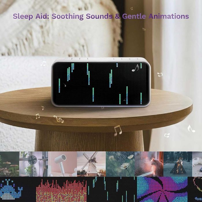 Dekala Pixel LED дигитален будилник с WiFi и двойна аларма