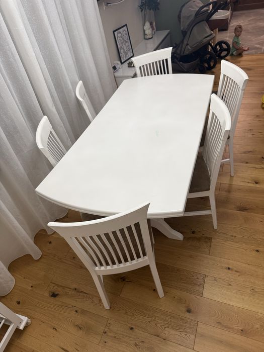 Set dining din Lemn Masiv  masa + 6 scaune