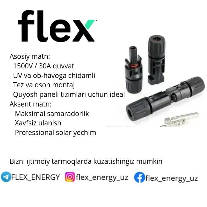 Quyosh paneli connectori MC4