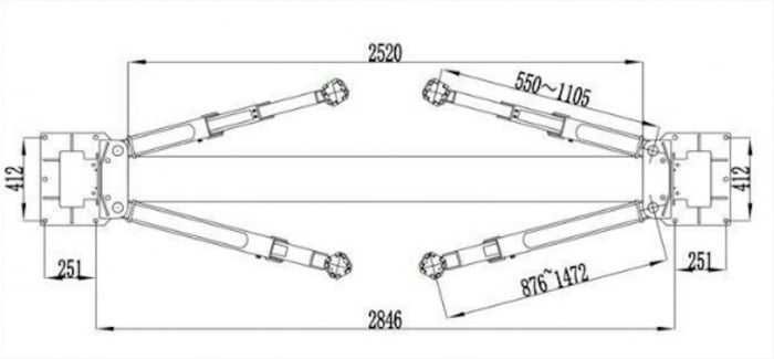 Elevator 2 coloane 4T blocaj electric 220V sau 380V, SWAG Automat