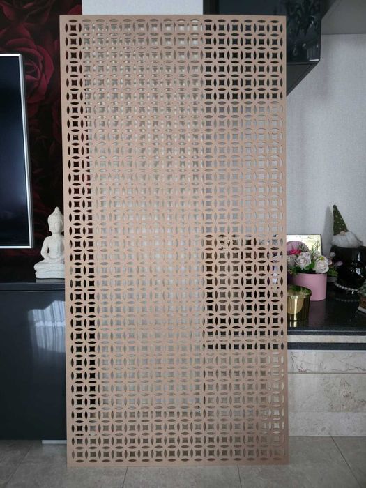 Placă perforată decorativă MDF DHAKA 122 x 61 cm, albă, nouă