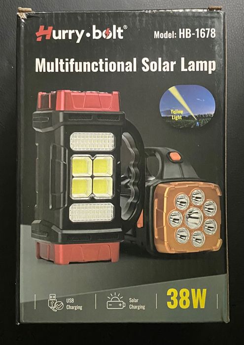 Lanterna camping cu port USB si incarcare solara