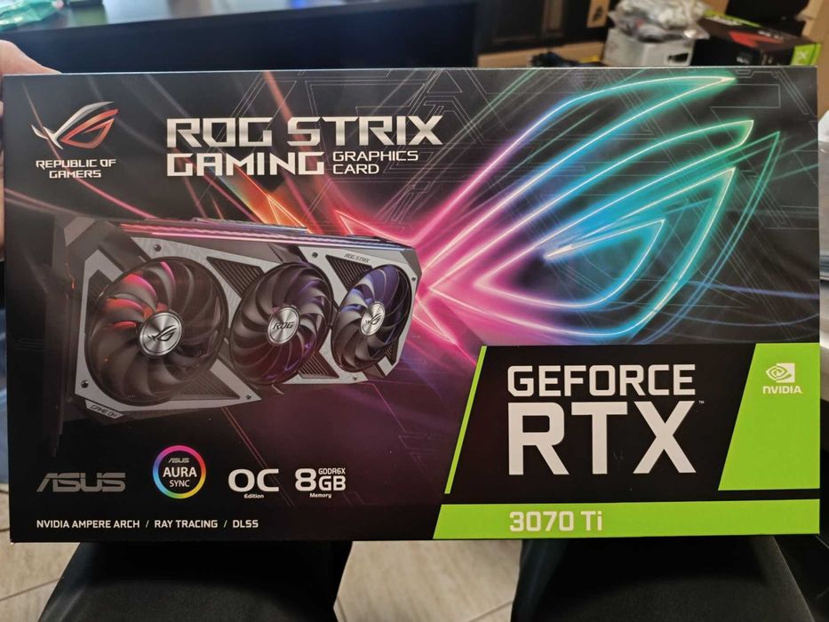 Видеокарта ASUS ROG STRIX RTX 3070 Ti OC Gaming 8GB GDDR6X Гаранция 3м