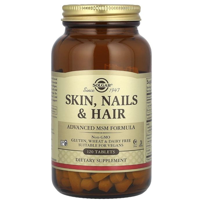 Skin Nails Hair от Solgar. Кожа ногти волосы 120 таблеток