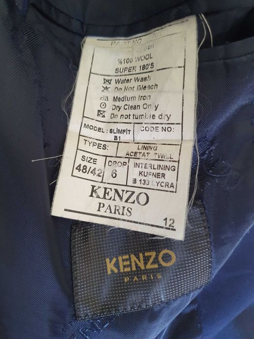 Costum barbatesc Kenzo slim fit, bleumarin