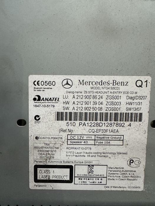NTG4.5 Mercedes benz comand модул радио навигация нтг 4.5 мерцедес